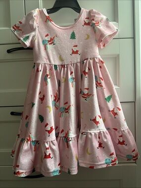 Jane+Jo Pink Holiday Santa Christmas Dress